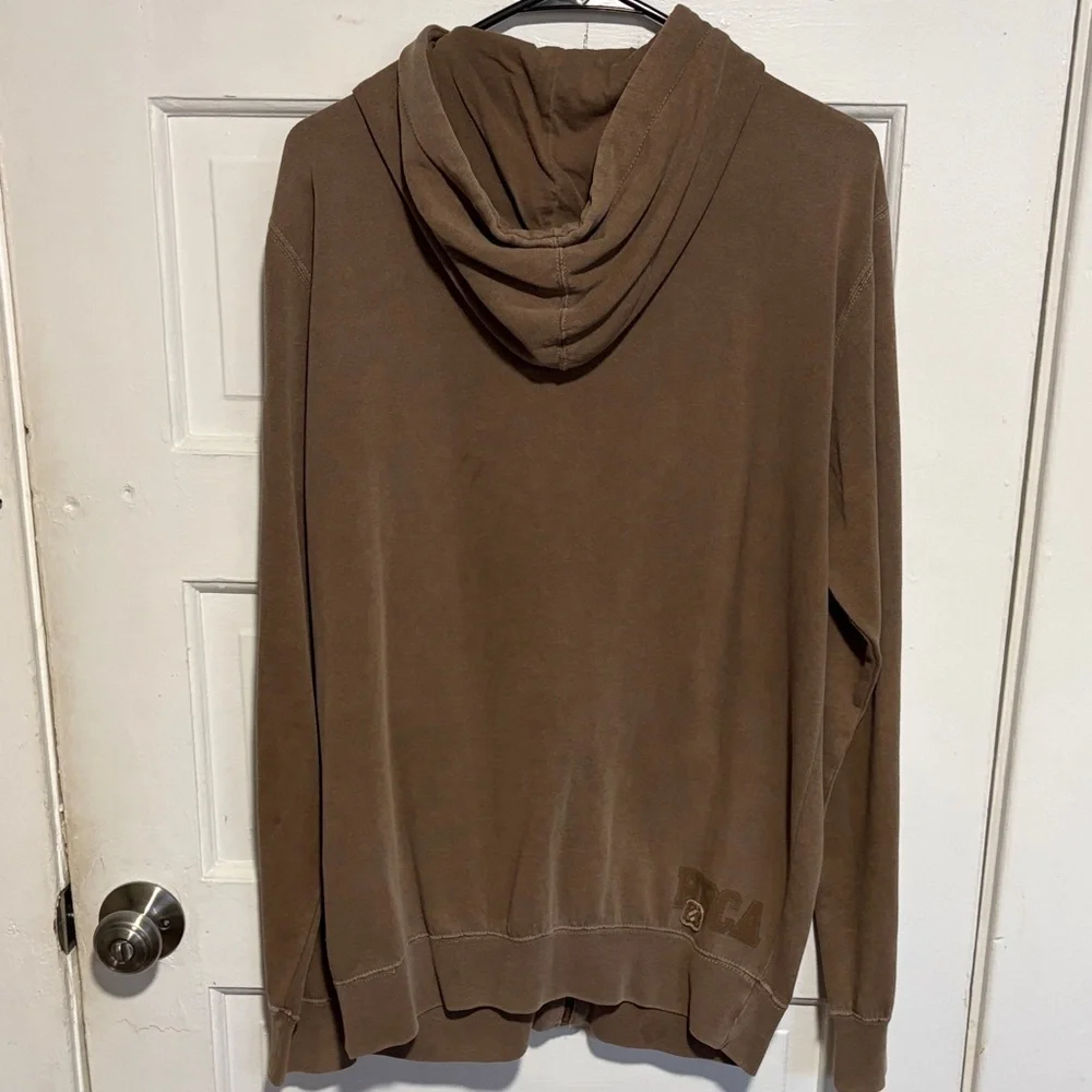 Men's Brown Zip-Up Hoodie